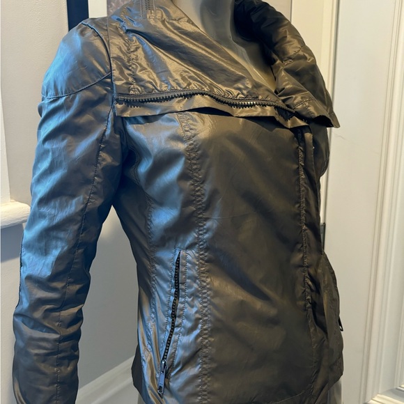 MACKAGE GREY LIGHWEIGHT MOTORCYCLE BIKER  bomber motorcycle jacket small - Picture 3 of 13